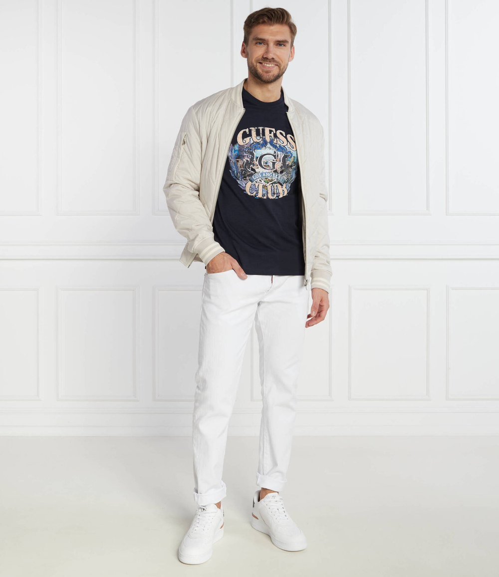 Футболка SS CN MULTI LOGO GUESS - темно-синий(M3BI70 K6XN4)