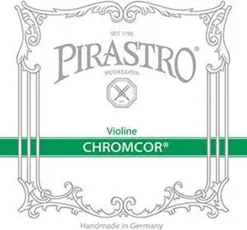 Pirastro 319020 Chromcor 4/4 Violin Струны для скрипки (металл). Струны: E -хромированная сталь, А - сталь/хромированная сталь, D - сталь/хромированная сталь, G - сталь/хромированная сталь.