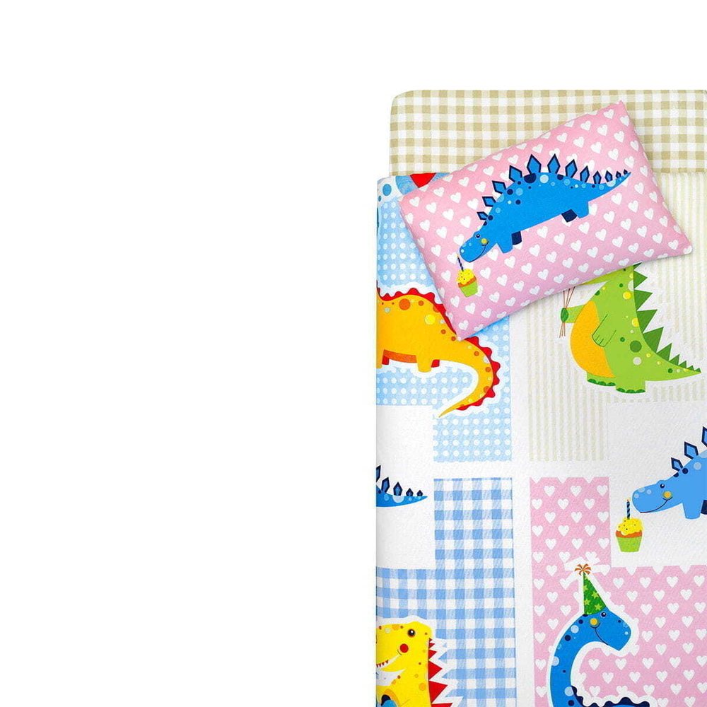 Детское постельное белье Arya home Ранфорс Dino мультиколор