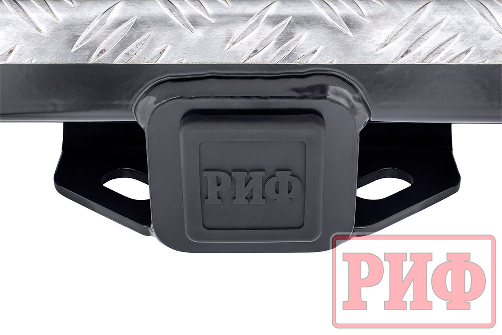 Бампер силовой задний Toyota Land Cruiser 78 2007+ с квадратом под фаркоп и фонарями РИФ