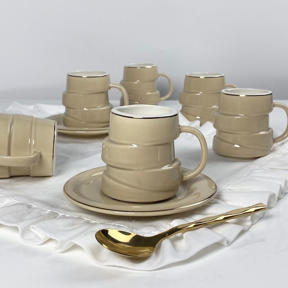 Lenardi 155-010 Кофейный набор 12пр. 140мл в под.уп.(х8)Фарфор