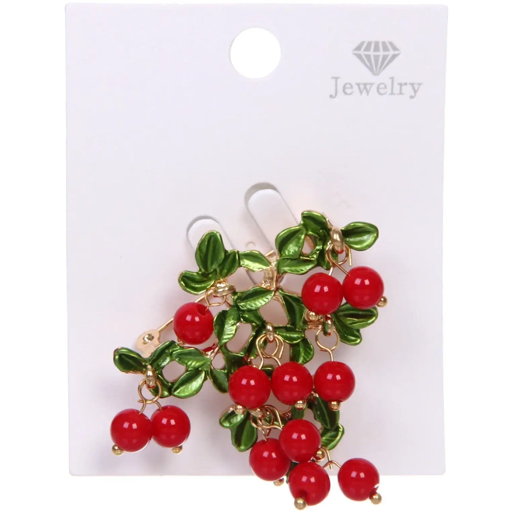Брошь «GOLD Podarok», Гроздь рябины, цвет как на фото, 5*4,5см (символ Счастья в семье)