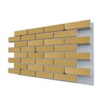 Негорючая термопанель ППС PRO Керамин Техас 3 Бежевый 0,612 м², 1020x600 мм