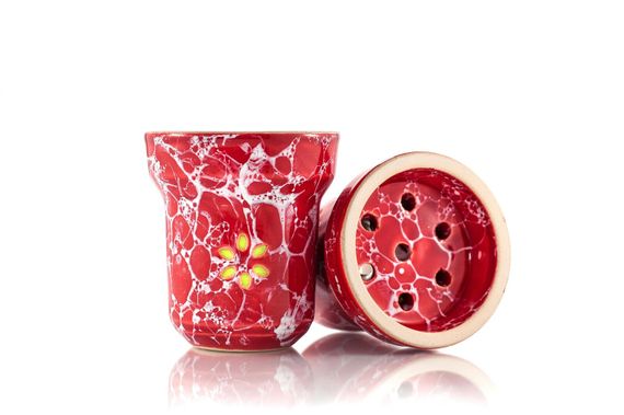 Cybuch gliniany Solaris Eva Red &amp; White