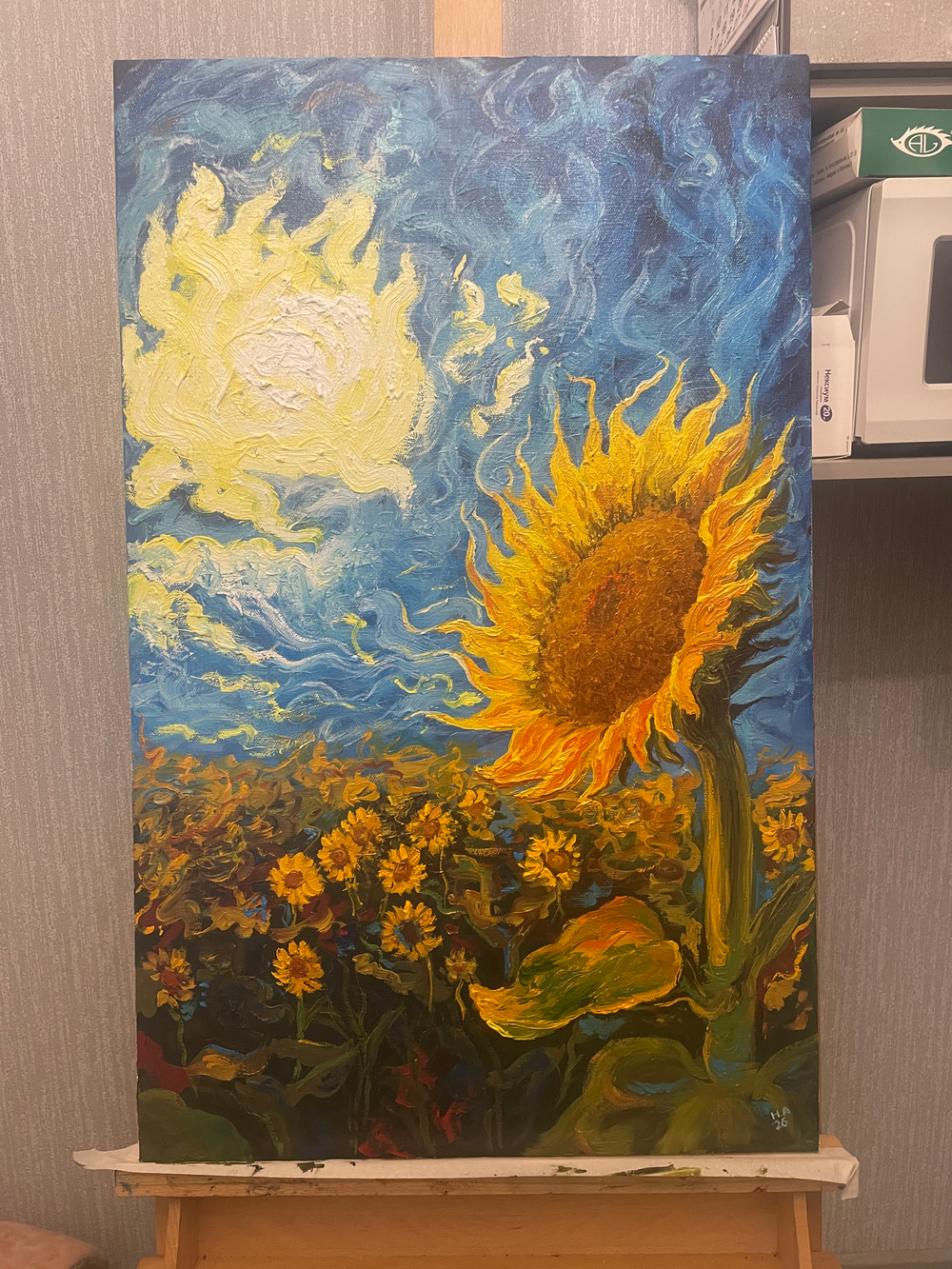 Картина маслом на холсте "День солнца" 80х50 см. Деревянный подрамник. Художник Наталия Осадчук