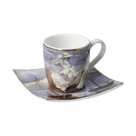 Goebel Чашка для эспрессо Strolling Along the Seashore 100 мл с блюдцем