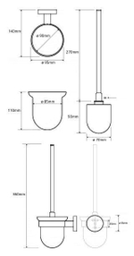 Ёршик, подвесной (стекло), щётка белая trend-i 104113018e