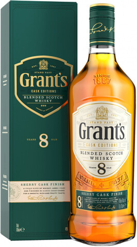Виски Grant's Sherry Cask Finish 8 Years Old, gift box, 0.7 л