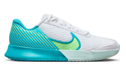 Женские Кроссовки теннисные Nike Zoom Vapor Pro 2 HC - white/lime blast/teal nebula/jade ice