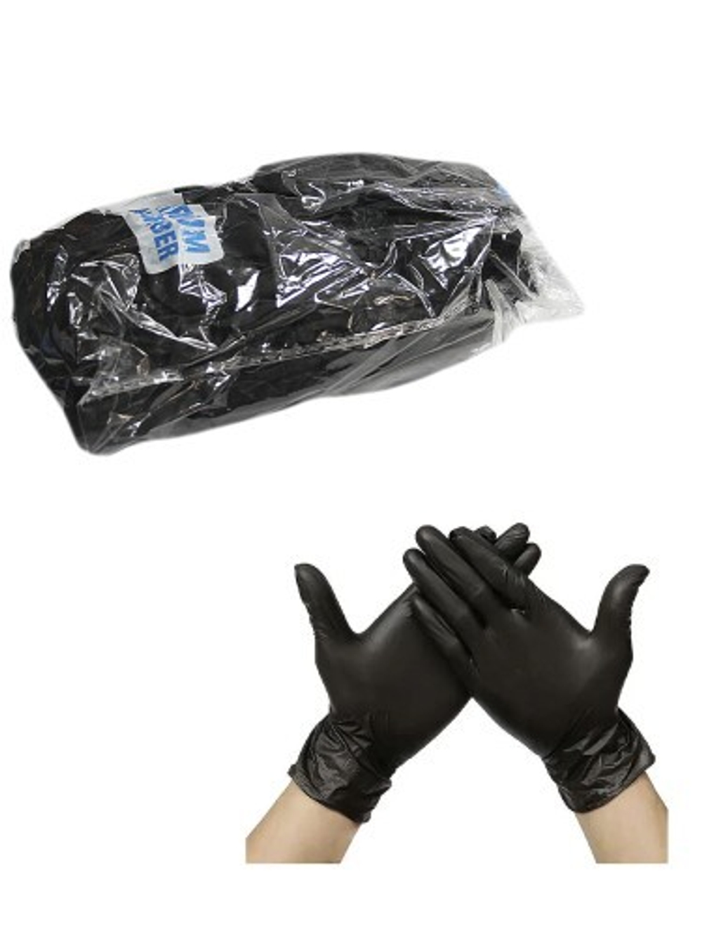 Dry Monster Ngloves - перчатки нитриловые нестирильные универсальные размер L, черный (20пар)