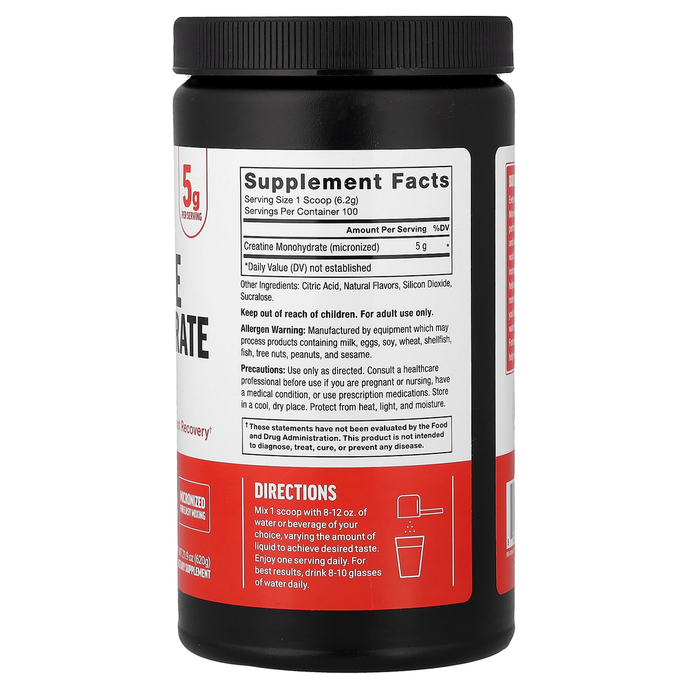 Force Factor, моногидрат креатина в порошке, со вкусом голубой малины, 620 г (21,9 унции)