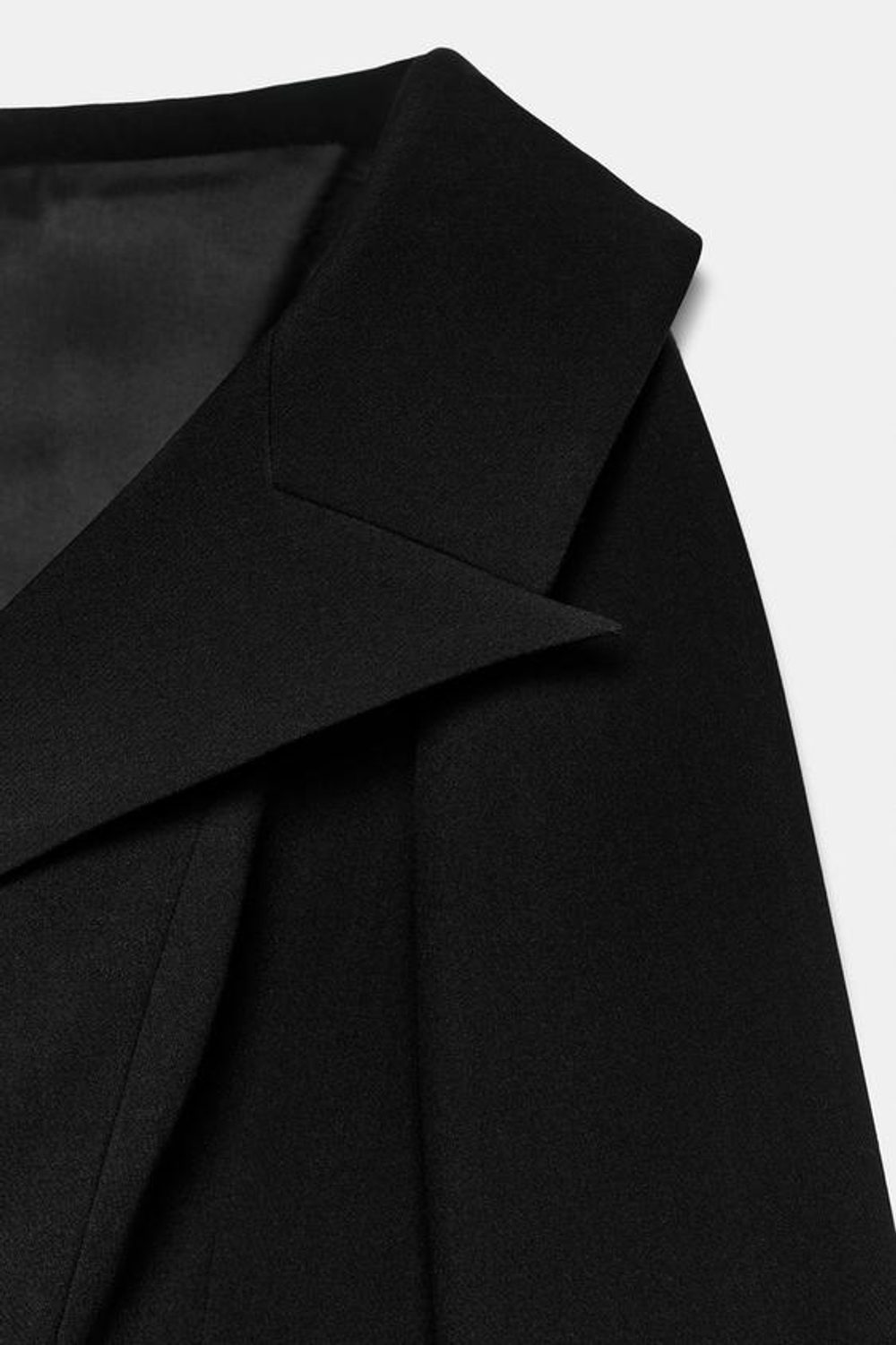 ZARA БЛЕЙЗЕР ПРИТАЛЕННОГО КРОЯ — ZW COLLECTION, ЧЕРНЫЙ