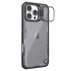 Чехол тонированный от Nillkin с металлической крышкой на iPhone 16 Pro Max, серия Iceblade Prop Case (Hollow Version) (версия с открытой камерой)