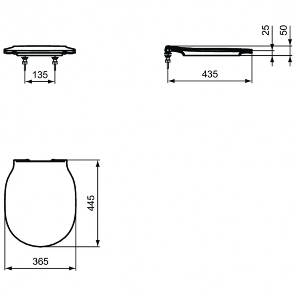 Тонкое сиденье и крышка стандарт Ideal Standard CONNECT AIR E036501