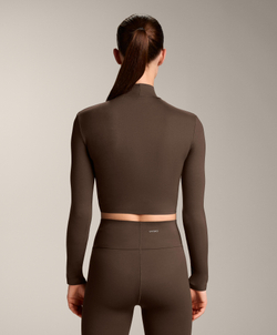 Oysho Футболка с длинным рукавом, темно-коричневый