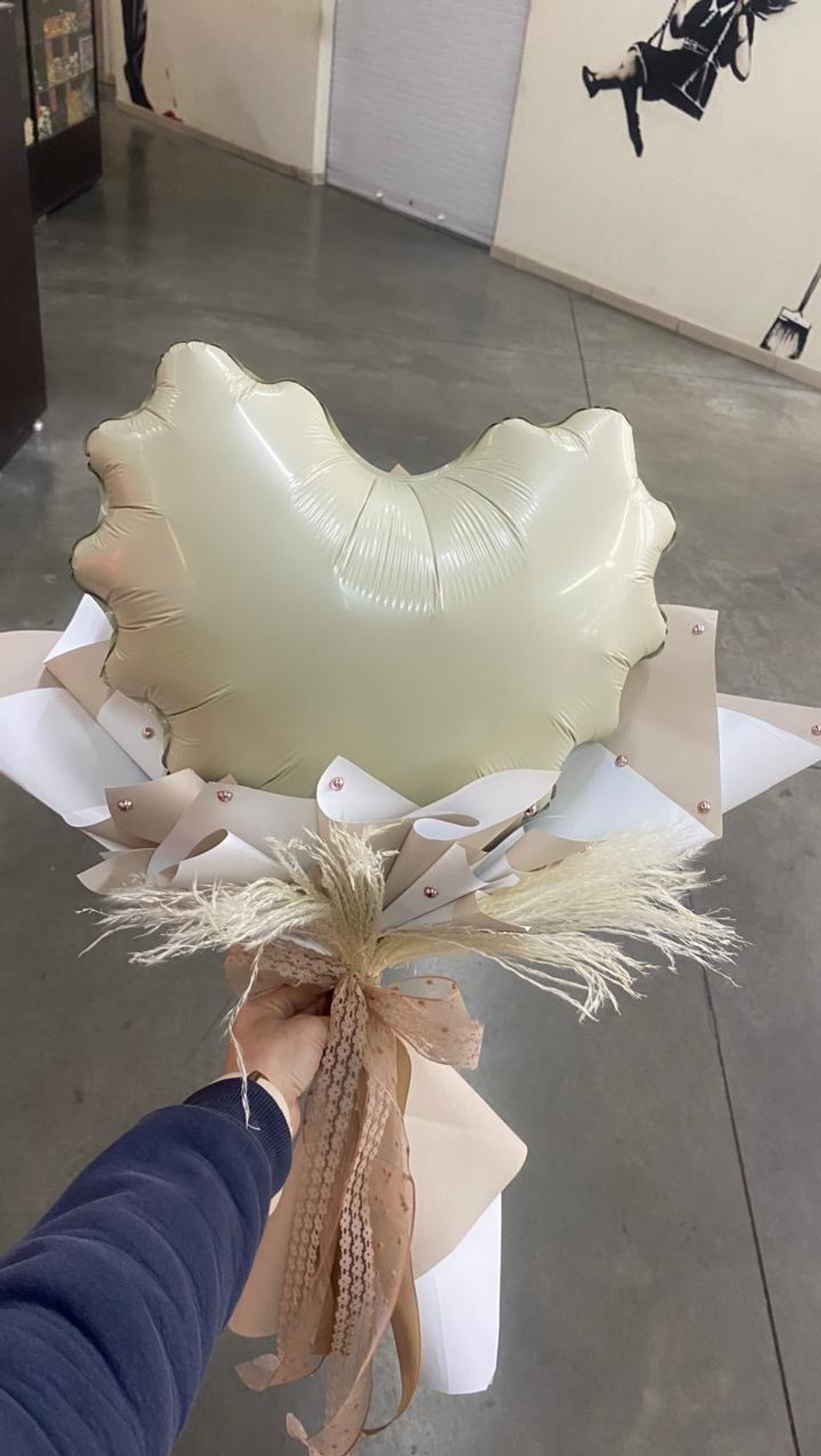 Букет сердце с рюшами