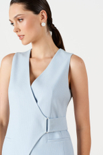 1920 Жилет женский (голубой полоска)