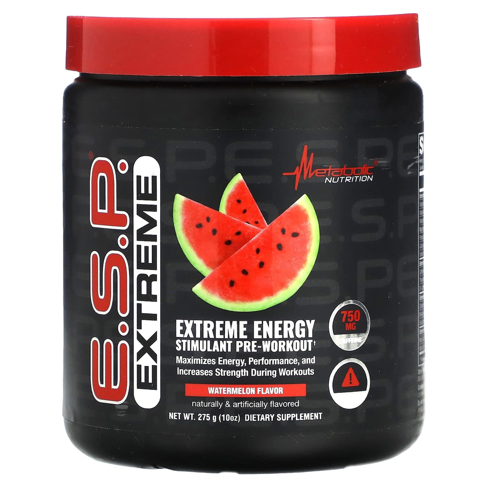 Metabolic Nutrition, Экстремальный энергетический стимулятор ESP, перед тренировкой, арбуз, 275 г (10 унций)