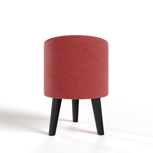 Пуф круглый на трёх высоких ножках Фантазёр D-8 (Красный) в офис, дом, салон красоты, прихожая, гостиная, на кухню, в кафе, в зону ожидания, в коридор, к туалетному столику. Банкетка, подставка.