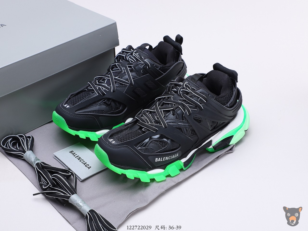 Кроссовки Track Trainers Black/Neon Green