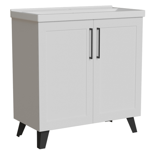 Тумба д/ванной "РИФ-80" 2 створки  белый под рак."Fest- 80"  мебельный (Sanita Luxe)(ПВХ)