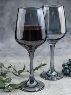 Набор бокалов для вина, 450 мл, 6 шт. серые