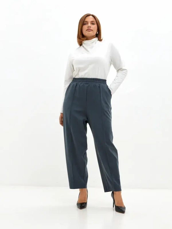 Брюки бананы со стрелками графит