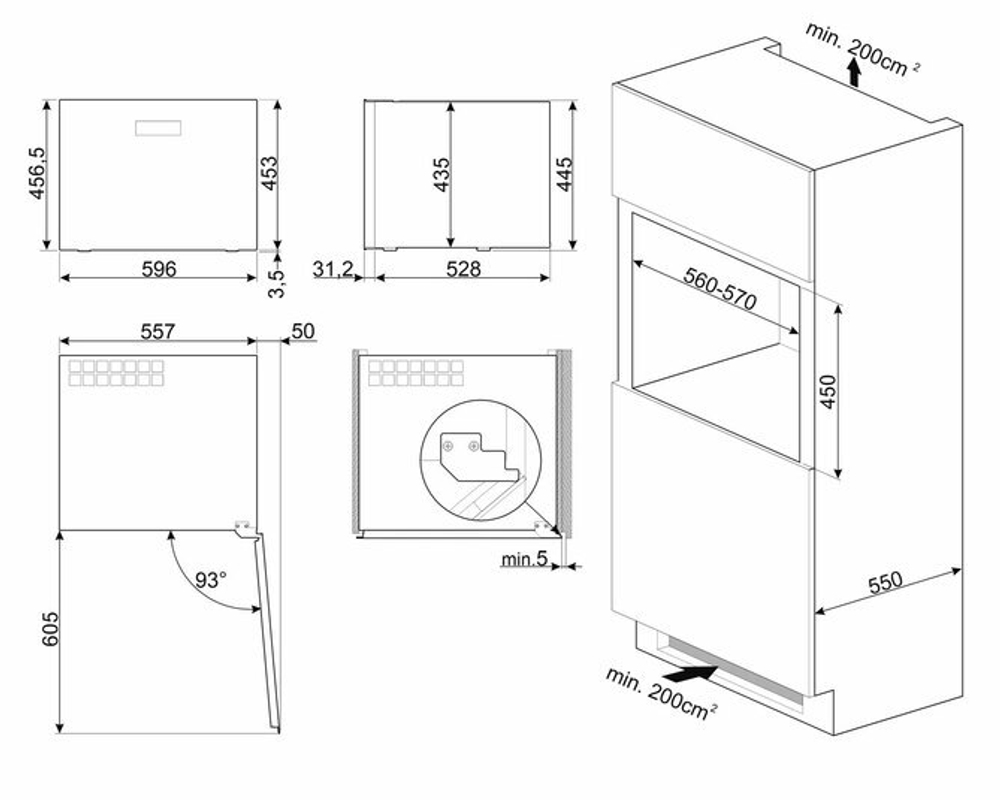 Холодильник встр. винный SMEG CVI621NR3