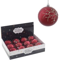 GAEM Набор из 12шт Украшение новогоднее "Шар", D 8 см, L35 W27 H8,5 см