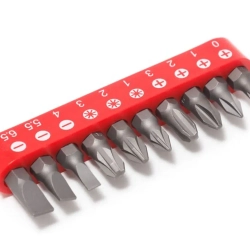 Набор бит 10пр. 1/4''(PH.0,1,2,3, PZ.1,2,3, SL 4, 5.5, 6.5мм-25мм),в блистере Forsage F-21020