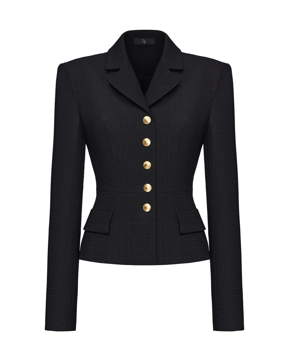 Жакет отрезной по талии из полутвида