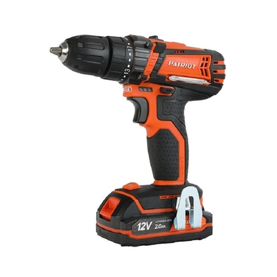 Аккумуляторная дрель-шуруповерт PATRIOT BR 101ES Дрель-шуруповерт аккумуляторная [180201301] ( одна батарея Li-Ion, 12V, зарядка за 1 час, двусторонняя бита, цветная коробка )