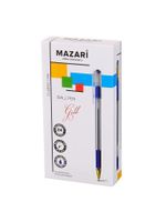 Набор Ручка шариковая Mazari Gold синяя, 0.5мм, масляный стержень, грип, 24 штук