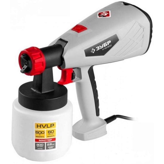 Краскораспылитель ЗУБР КПЭ-500,0.8л 500Вт