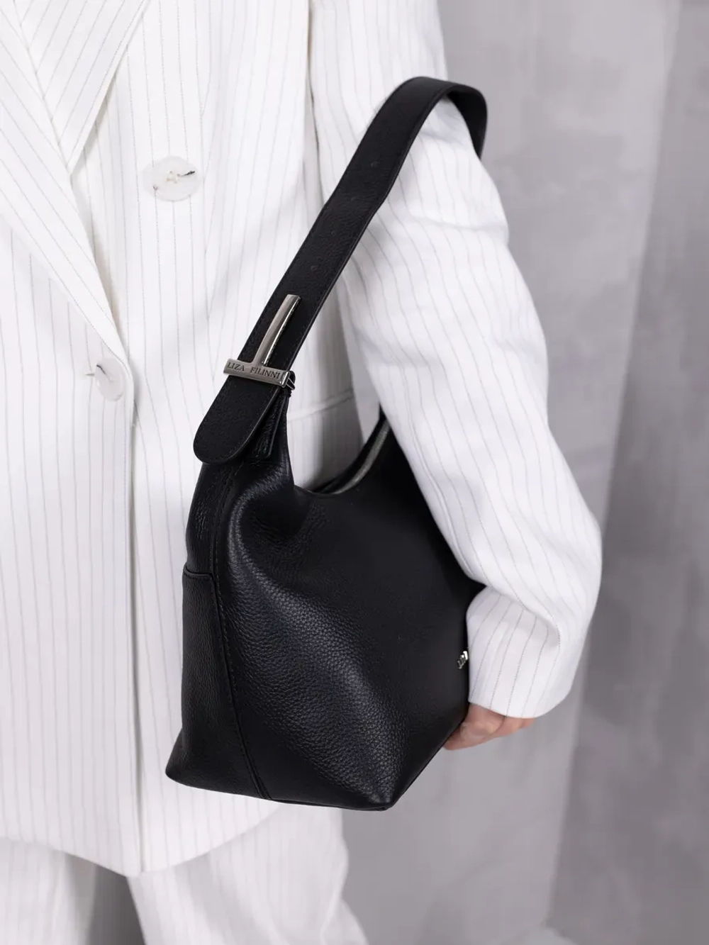 Сумка через плечо багет натуральная кожа