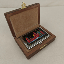 Визитница "Кремлевская елка" (роспись Палех)