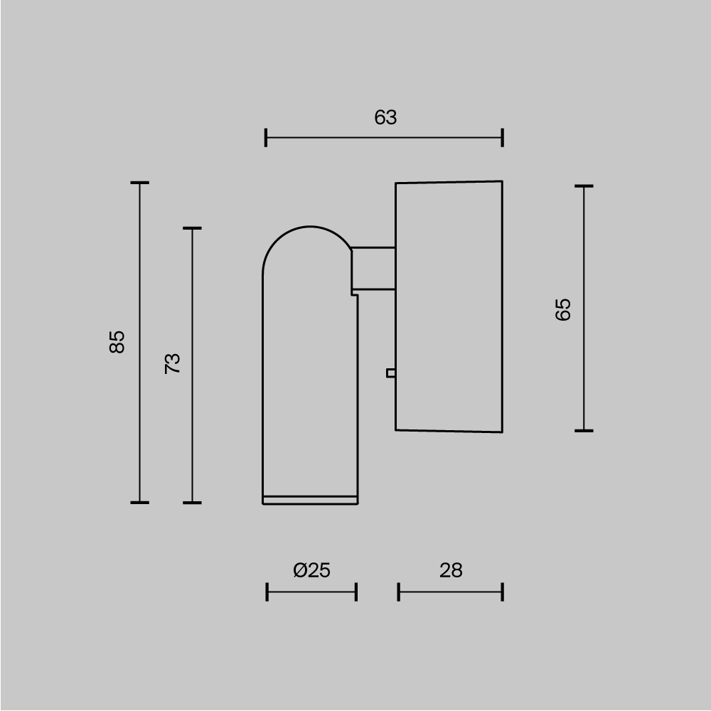 Настенный светильник (бра) Technical C039WL-L3W3K