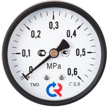 Манометр аксиальный Росма ТМ-310Т.00 (1/4", 63 мм, 0-6 бар, 2,5)