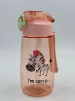 Бутылка для воды с трубочкой силиконовой 480 мл