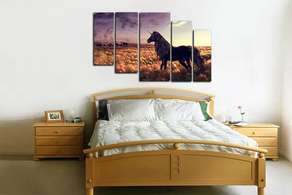 Модульная картина "Сказочный единорог"