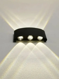 Настенный светильник, Светильник уличный LED 3000K, 6 Вт, черный