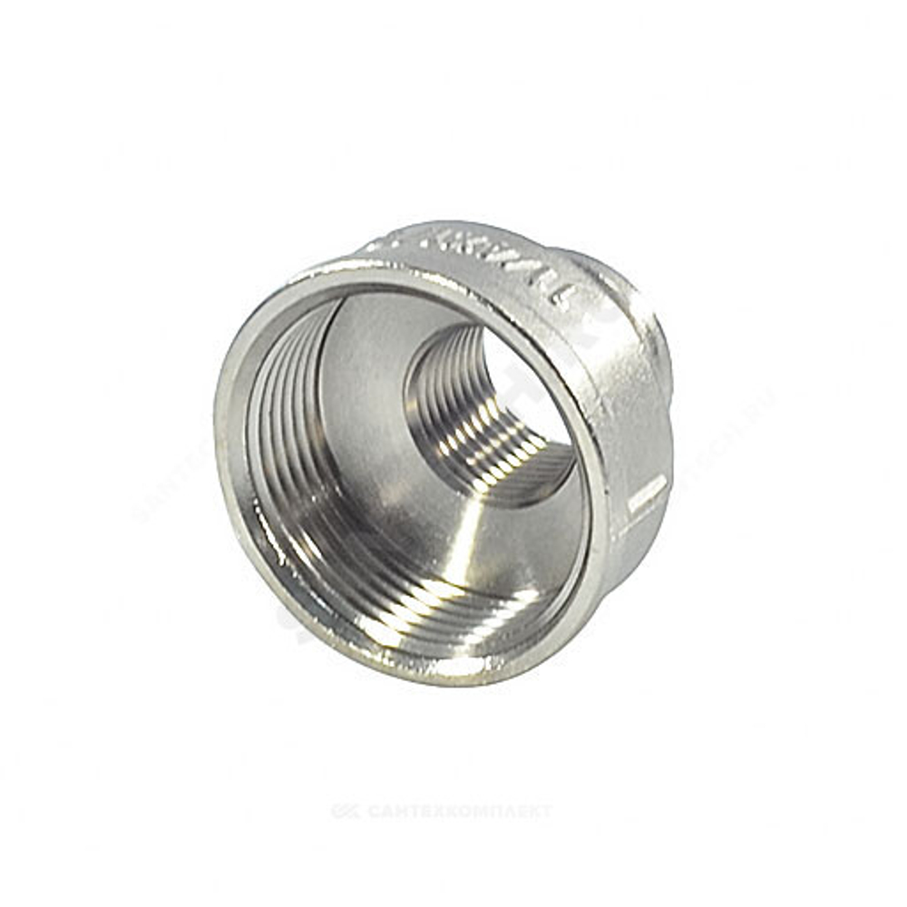 Муфта латунь никель переходная Ду 32х15 (1 1/4"х1/2") ВР/ВР SantechSystems