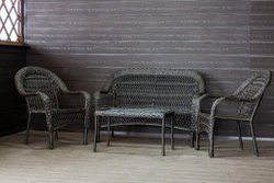 Садовый комплект из искусственного ротанга Мэдисон НЬЮ (Medison NEW) terrace set  с прямоугольным столиком без подушек