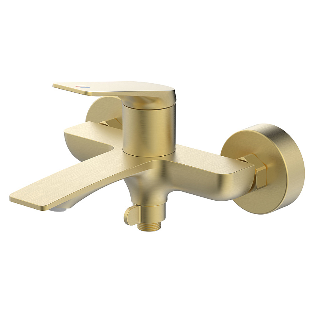 Смеситель для ванны Azario Lursy с ручным душем, керамический картридж, шланг 150 см, золото матовое (AZ-K3049MG)