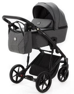 Детская коляска Adamex Mobi 2 в 1 M-TK57 (ТЕМНО-СЕРЫЙ)