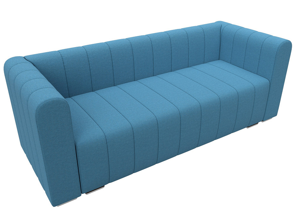 Диван прямой Лига-073 РОГОЖКА Амур 10 голубой