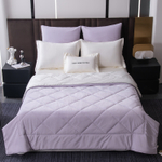 КПБ на резинке Сатин Velvet Premium с Одеялом VPR011, Евро, 4 наволочки, простынь 180*200*25