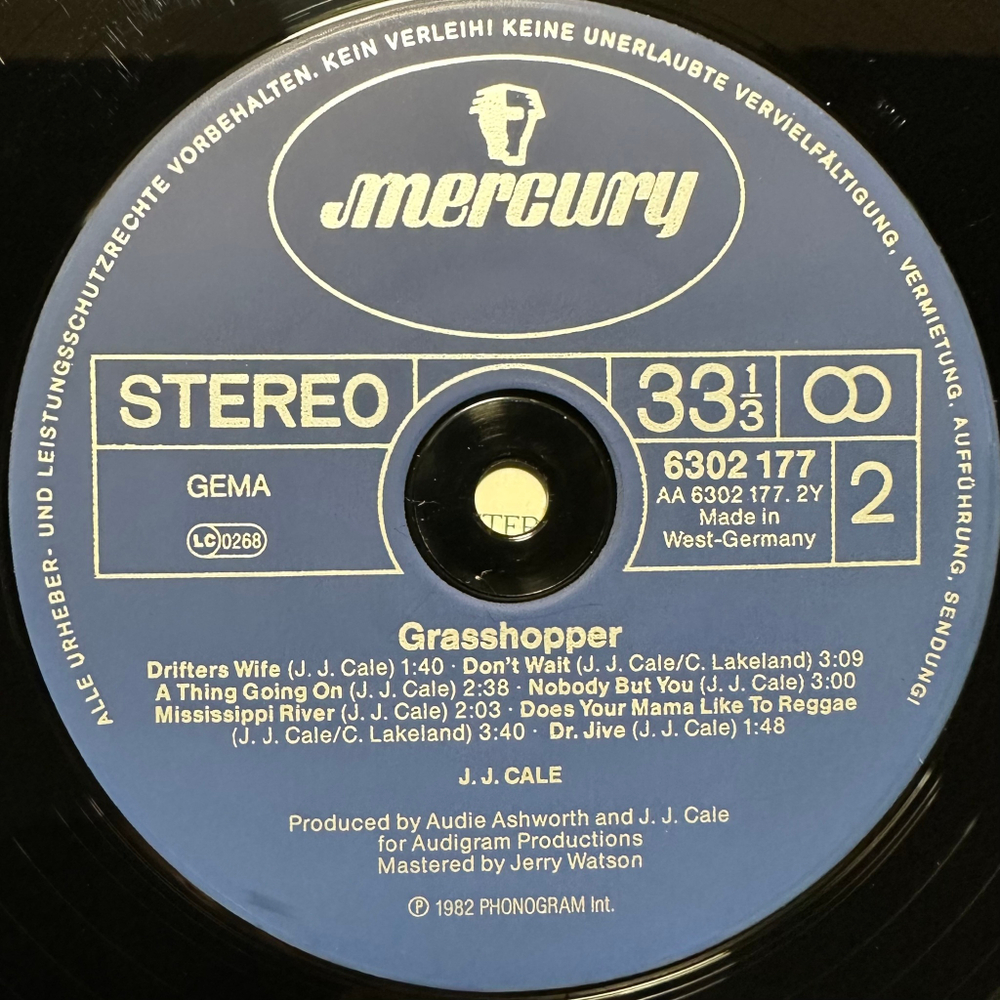 J.J. Cale - Grasshopper (Германия 1982г.)
