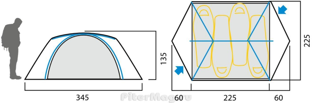 Палатка Red Fox Fox Comfort 3-4