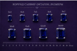 Корунд Сапфир Октагон